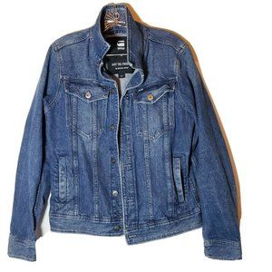 G-Star Raw 3301 Deconstructed 3D Slim Denim Jacket Mens Size S Blue